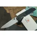 Складной нож Kansept Knives Warrior, сталь D2, SW, Drop Point, рукоять алюминий/черно-синий G-10