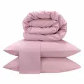 Комплект из двух наволочек 70*70 см Monocolor розовый / сатин / хлопок