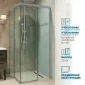 Душевой уголок GWMPSLRC864 90x80 см, цвет фурнитуры хром матовый, стекло бесцветное закаленное 8/6 мм