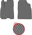 Передние коврики EVA для Chery Tiggo T11 I (2005-2016), серые с серым кантом, ячейка - ромб