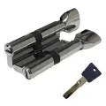 Личинка для замка с вертушкой Vantage PC80 45C/35 CP 5 ключей, с защитой от высверливания и бампинга, цвет хром