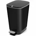 Ведро мусорное Curver KIS Chic 45 л, 45х29х61 см, с педалью и крышкой, черный (237471)