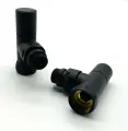 Кран угловой для полотенцесушителя 1/2НРх3/4ВР / черный / 2 шт. ViEiR арт. VR2034-C-2