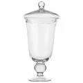 Ваза для сервировки с крышкой стекло D=21, H=46см