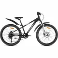 Велосипед HORH ROHAN RHNHD4.3 24 (2025) Black-White для мальчиков на 8-12 лет из алюминиевой рамы, для роста 130-145 см