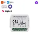 Умное реле Zigbee 3.0, контроллер на 2 канала, с нулем для умного дома