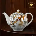 Чайник заварочный 600 мл. Форма Тюльпан, рисунок Мой сад. Фарфор. Императорский фарфоровый завод ИФЗ ЛФЗ