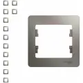 Рамка Schneider Electric Glossa одноместная горизонтальная платина (комплект из 12 шт)