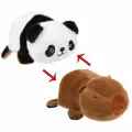 Игрушка мягкая 2 в 1 Вывернушка-зверушка Панда-Капибара 22 см Игроленд