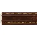 Плинтус потолочный Карниз 107, красное дерево С золотом. Cosca. Набор 4шт.