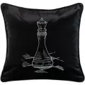 Подушка декоративная «Elpida» «Шахматные фигуры - вышивка “Королева”» (42х42 cм)
