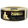 Корм для кошек и котят  Четвероногий Гурман Golden Line, телятина 24 шт. x 100 г (фарш)