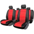 Универсальные автомобильные чехлы на весь салон из экокожи ULTRA чёрно-красные