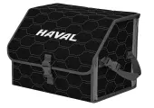 Органайзер-саквояж Союз в багажник Haval (Хавейл), размер M. Цвет: черный с серой прострочкой Соты.