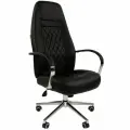 Компьютерное кресло руководителя CHAIRMAN 950 экокожа, черный с металлической крестовиной