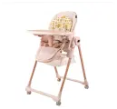 Стульчик для кормления luxmom Q7, розовый, со съемным столиком и мягким вкладышем