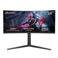 Монитор игровой Reletech 34 180 Гц, 3440x1440, изогнутый, Подъемная подставка, FreeSync, для компьютера, R34V Horizon