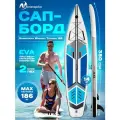Сапборд, доска для SUP-серфинга Nonstopika Touring 126 с набором аксессуаров, синий, 350*81*15см