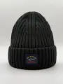 Шапка вязаная от бренда PaulShark, чёрная р. 54-58