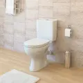 Унитаз компакт напольный Gesso проксима в комплекте с бачком, арматурой, сиденьем, белый, косой выпуск