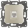 Розетка компьютерная RJ45 (Шампань), ЭРА Elegance (компьютернаялект 10шт)