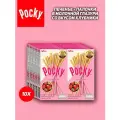 Шоколадные палочки Pocky Strawberry, со вкусом клубники, 10 шт, 45 гр
