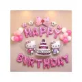 Набор воздушных шаров, Hello Kitty, фото зона, День Рождения, фольга, латекс, 37 штук
