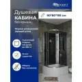 Душевая кабина Niagara Eco 90x80 L E90/80/40L/TN/BK без гидромассажа без гидромассажа матовый хром Китай