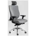Эргономичное Кресло FALTO TRIUM TRI 11KALF-AL/GY-GY (Каркас черный, спинка ткань серая, сидение ткань серая)