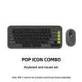 Logitech Комплект мышь + клавиатура беспроводная POP Icon Combo, Английская раскладка, темный