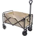 Садовая складная тележка на 4 колесах, 75х48х49/89 см, бежевая, металл/текстиль, для дачи и пикников