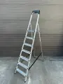 Стремянка алюминиевая с полочкой Sarayli 7 ступеней (рабочая высота 3.50м)