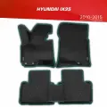 Коврики EVA 3D с бортами Hyundai ix35 (2009-2015) + 2 логотипа Hyundai / ковры ЕВА (ЭВА) 3д с бортиками Хендай Ай Икс 34