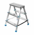 Стремянка алюминиевая двусторонняя Ladderbel STR2-AL-3 3 ступени, максимальная нагрузка 150 кг