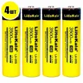 Аккумулятор 18650 LiitoKala lii-35S/ Li-ion battery, 3500 mAh, 10A, 3.7В /литий ионный аккумулятор/ 4 шт.