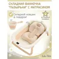 Ванночка для купания новорожденных складная с термометром