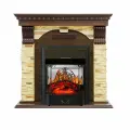 Каминокомплект Dublin - Темный дуб / Сланец с очагом Majestic FX M Black