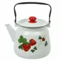 Чайник сталь, эмалированное покрытие, 3.5 л, с кнопкой, Сибирские товары, Летняя ягода, белый, С2716.3*56