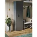 Шкаф для одежды Эрика, ЛДСП, расп, 2 двери, штанга, 54×36×200см , графит серый