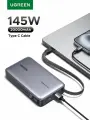 Внешний аккумулятор UGREEN PB551 (55992B) 145W Power Bank 20000mAh USB-C&USB-A со встроенным кабелем USB-C. Цвет: серый космос