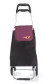 Сумка-тележка Joy Home, 45 л, 37х91х32 см, ручная кладь, черный/фиолетовый
