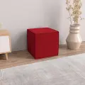 Пуф Куб 40х40 см, велюр красный
