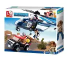 Конструктор SLUBAN Полиция M38-B0656 Погоня на вертолете (285дет, 3фиг, 32см)