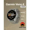 Умные часы Garmin Venu 4 45mm Silver with Silver Gray Silicone Band (010-03014-01)