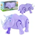 Интерактивная игрушка Oubaoloon Носорог, свет, звук, движение, в коробке (880-5)