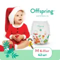 Offspring трусики-подгузники, M 6-11 кг 42 шт расцветка Новый год