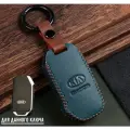 Cиний, защитный кожаный чехол MyPads M-237435 для нового автомобильного смарт ключа KIA, Rio/X/Line, Ceed, Cerato, K5, Stinger, K900, Sportage, Sor.