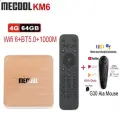 ТВ-приставка Mecool KM6 deluxe edition, глобальная версия, 4 ГБ, 64 ГБ, 32 ГБ, Android 10, Amlogic S905X4, сертифицированный Google, Wi-Fi, 6, 1000 Мбит, BT медиаплеер, 4G 64G G30, Европейская