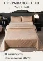 Покрывало на кровать, диван 240х260 комплект с наволочками 50х70 Бархат-Велюр