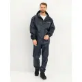 Костюм-дождевик мужской Huntsman ВВЗ Склон-2 летний ветровлагозащитный туристический, для рыбалки и охоты темно-синий, таффета рипстоп (р.48-50/176)